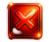 errdo em formato de x vermelho efeito 3d em vidro