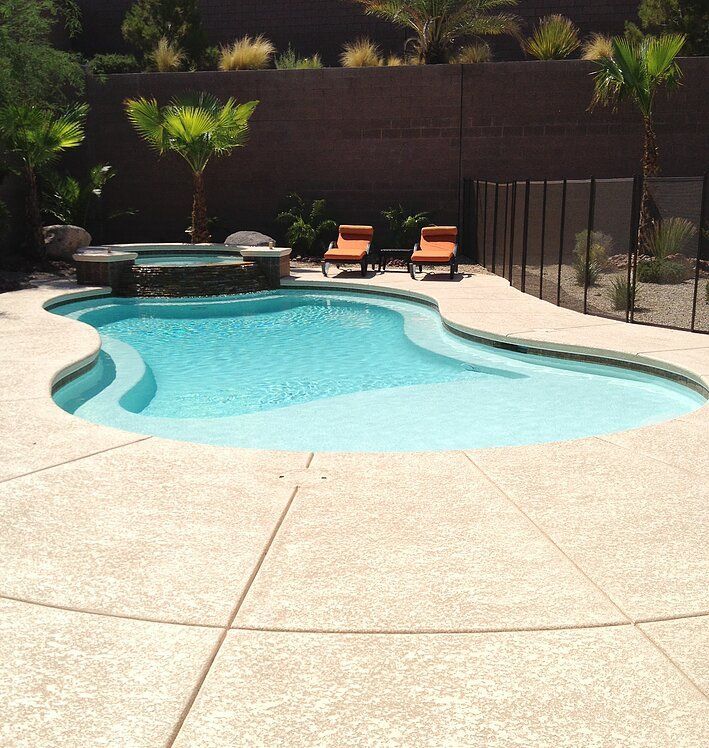 Pool Repair — A Wide Curved Pool In Las Vegas, NV