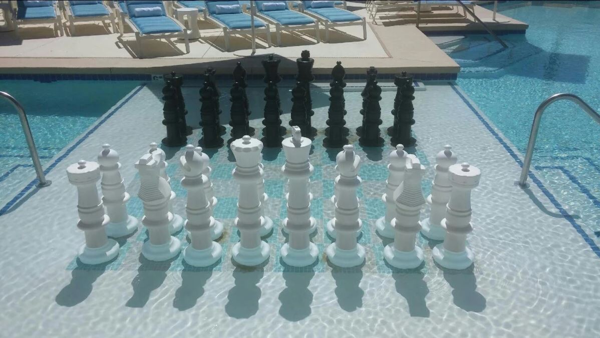 Mandalay Bay Chess Game — Las Vegas, NV — R.O.W Custom Pool Plastering & Remodeling