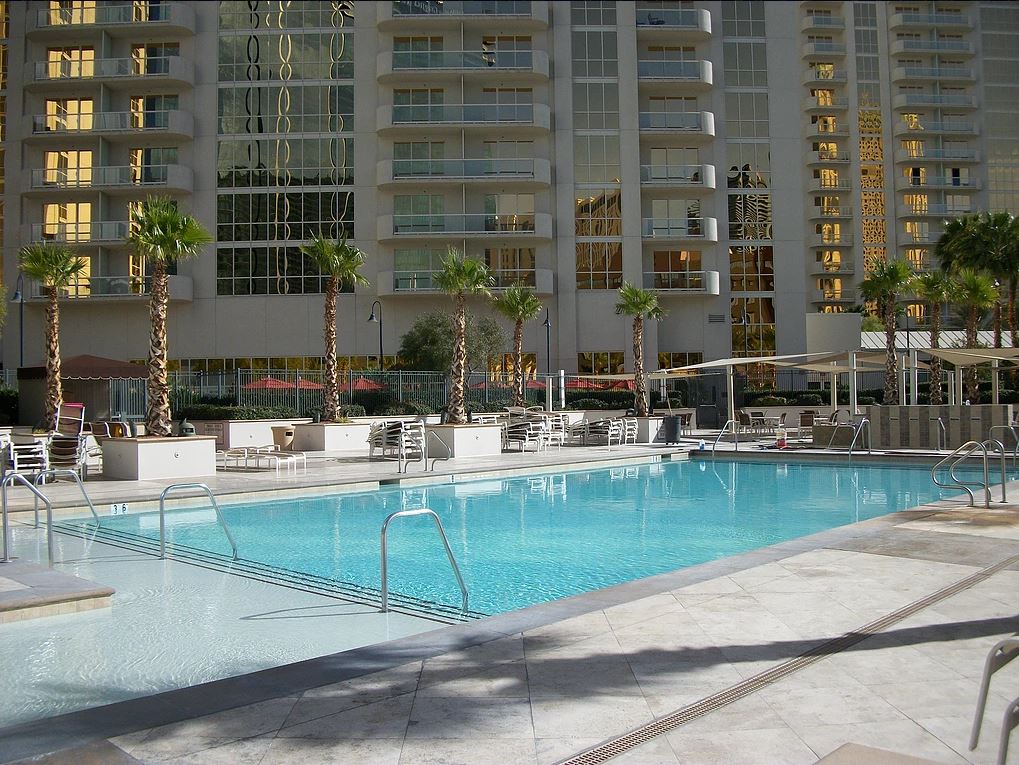 MGM Signature Towers Whole Pool — Las Vegas, NV — R.O.W Custom Pool Plastering & Remodeling