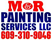 The M&R Painting Services LLC logo with their phone number 609-310-9046, displayed in red and blue text.