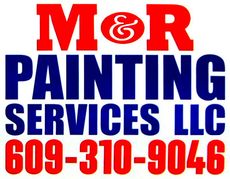 The M&R Painting Services LLC logo with their phone number 609-310-9046, displayed in red and blue text.