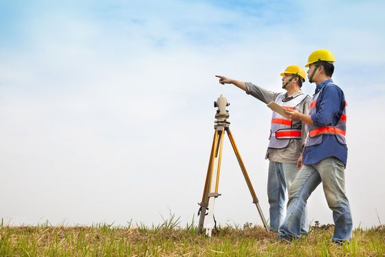 a couple of men standing on top of a lush green field