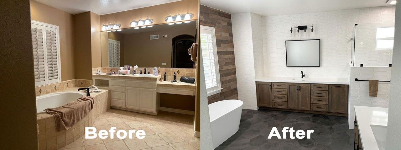 Bathroom renovation before and after: the 