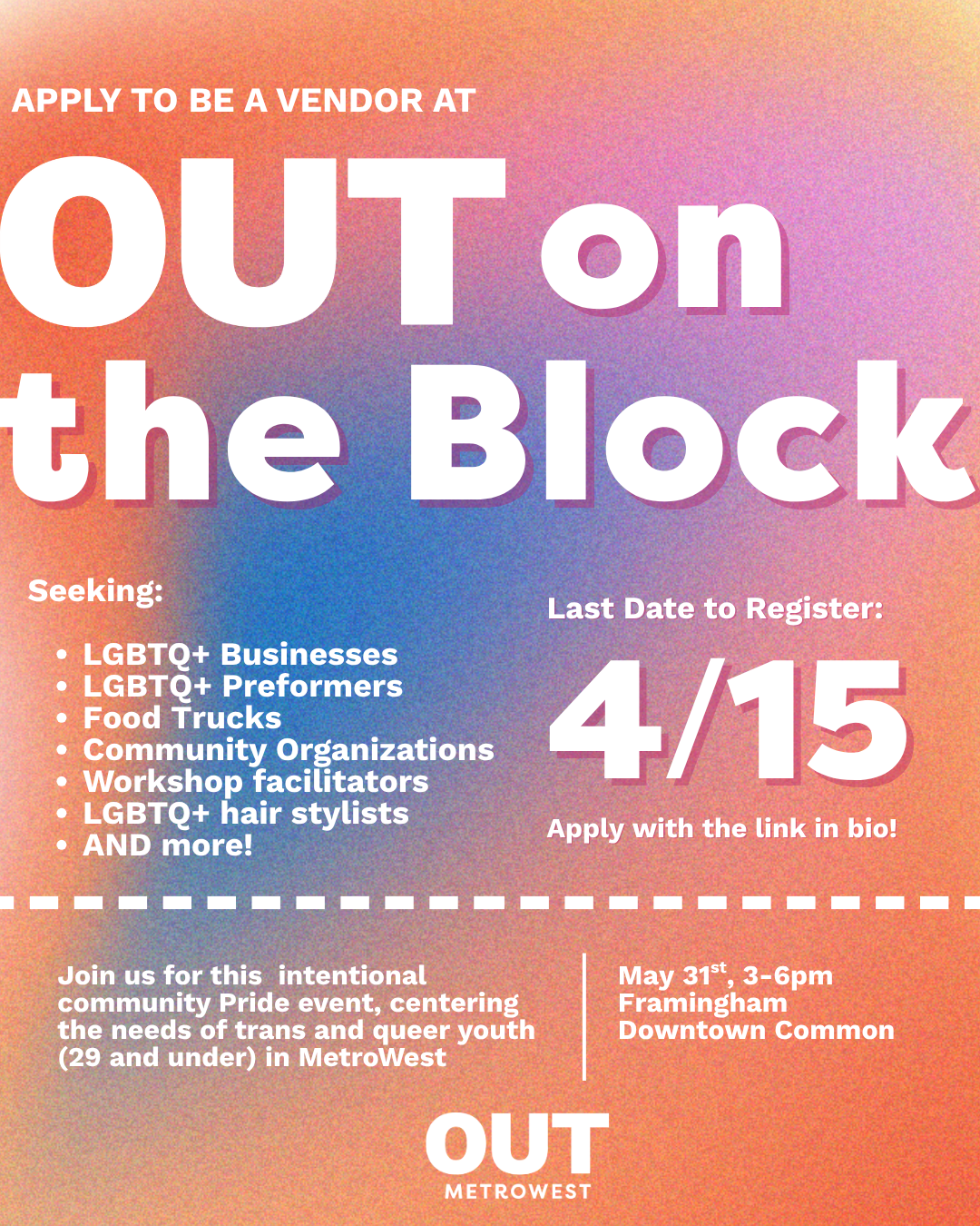 Person smiling at a booth