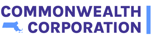Commonwealth Corporation logo with Massachusetts outline.