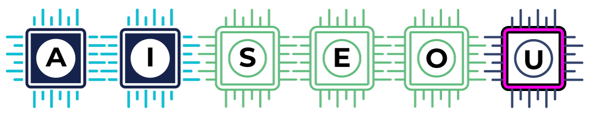 A row of squares with the letters seo on them