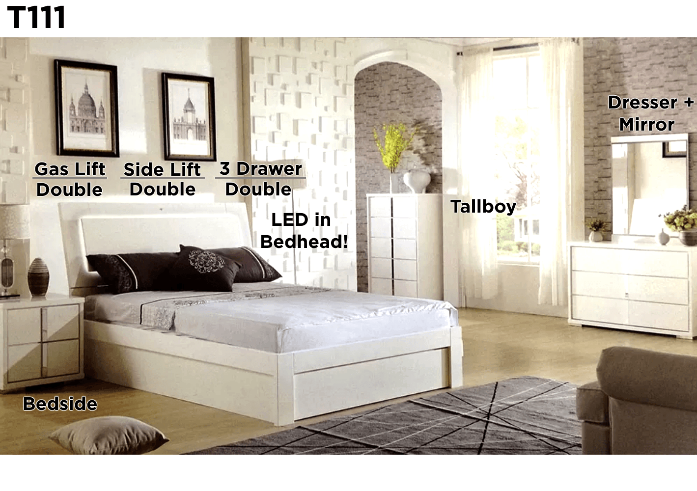White Beds in Lismore Bryants Beds & Mattresses