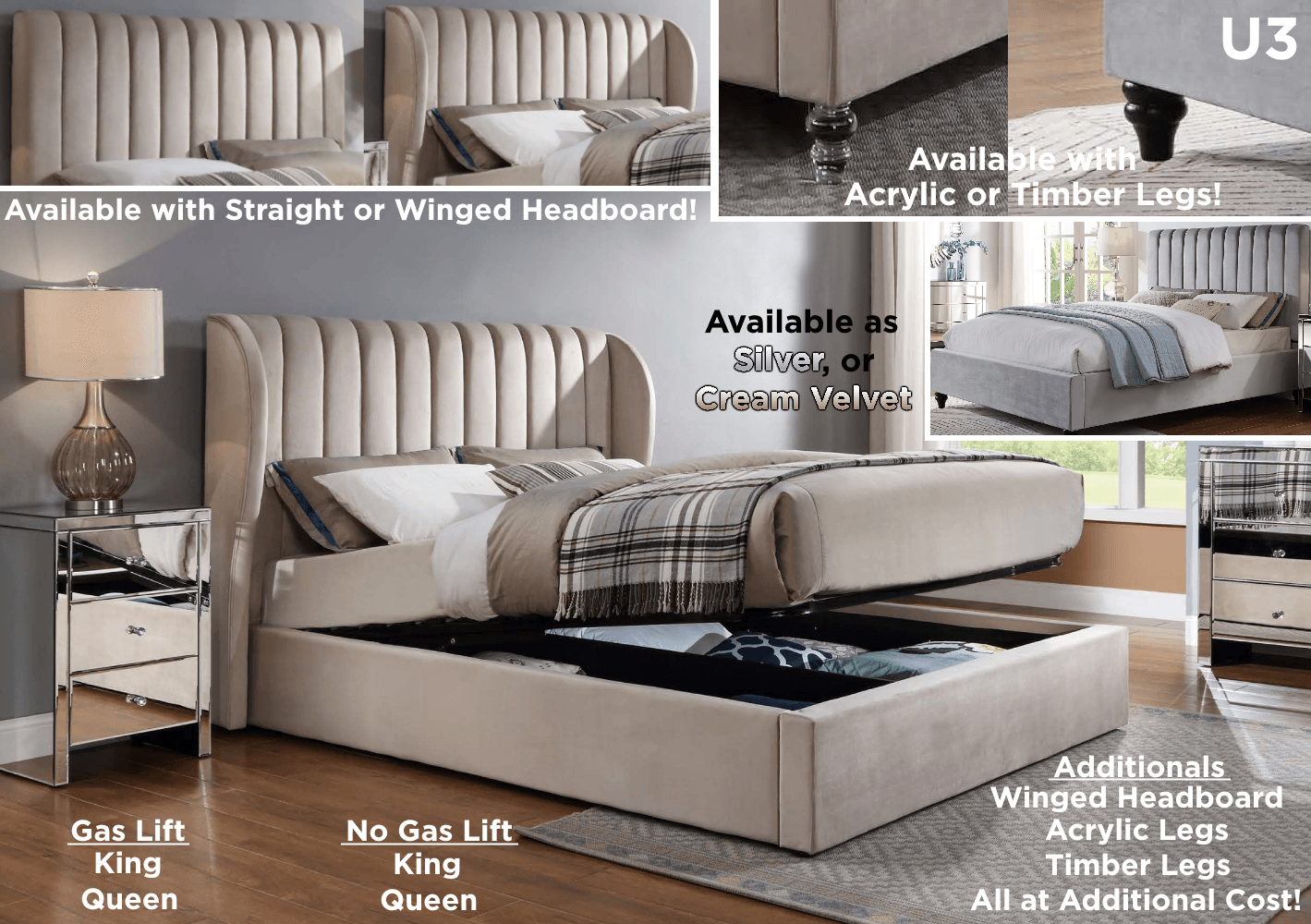 Upholstered Beds in Lismore Bryants Beds & Mattresses