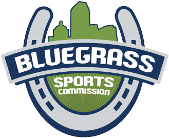 Bluegrass Sports Commission logo: horseshoe around text 