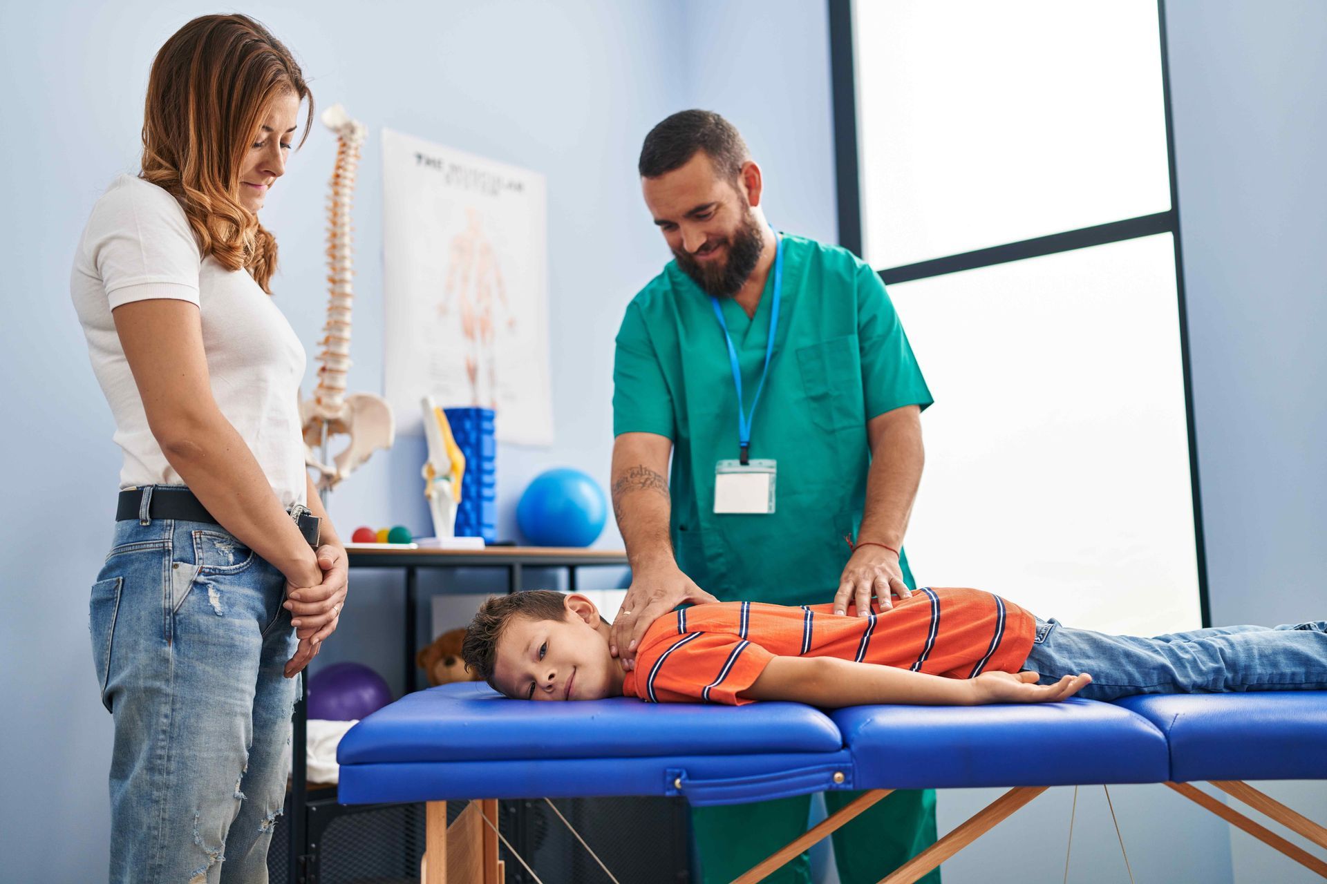 Care for a child on a Chiropractic Table