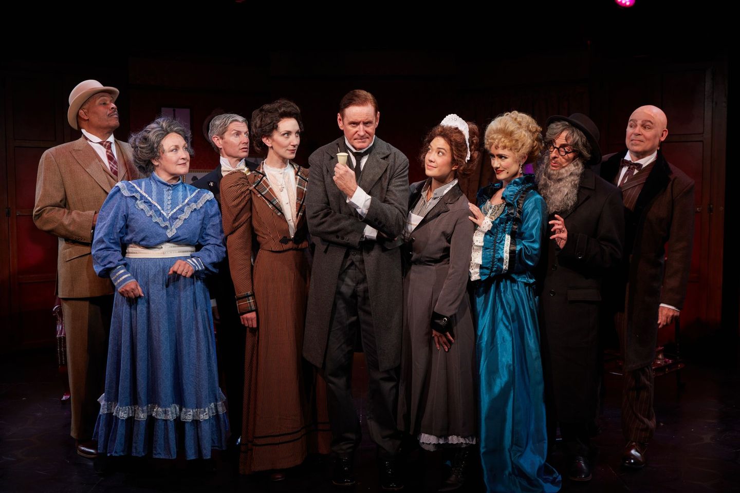 The cast of North Coast Repertory Theatre's production of The Remarkable Mister Holmes