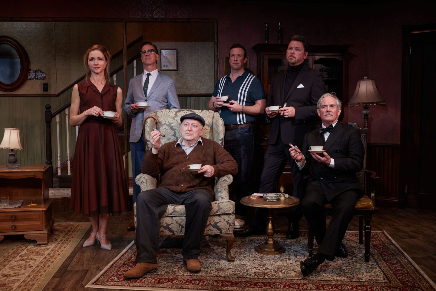 The cast of The Homecoming at North Coast Repertory Theatre