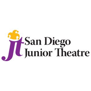 San Diego Junior Theatre logo in purple and yellow