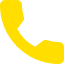 A yellow phone icon on a white background.