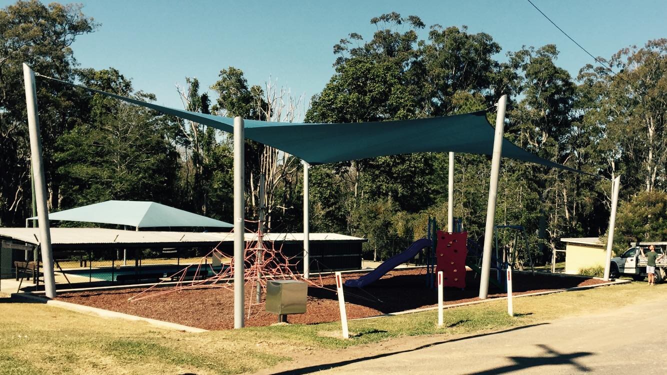 Black Shade After Installation — Design & Fabrication of Shades in Grafton, NSW