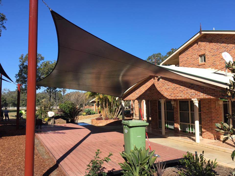 Brown Coloured Shade Sail — Design & Fabrication of Shades in Grafton, NSW