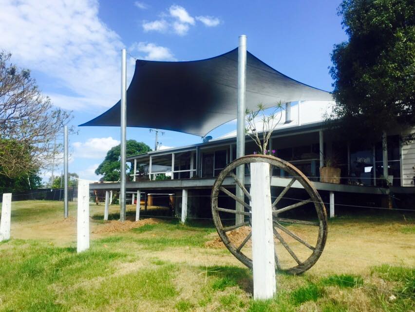 Large Custom Shade Sail Over Building — Design & Fabrication of Shades in Grafton, NSW