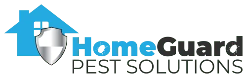 HomeGuard Pest Solutions A logo for HomeGuard Pest solutions with a house and a shield.