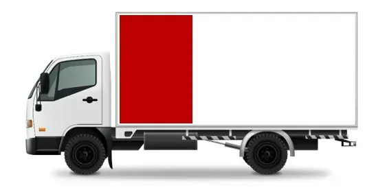 Quarter-loaded delivery truck