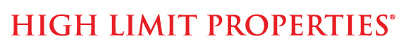A red and black logo for high limit properties