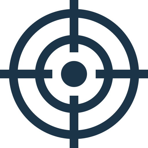 A target with a circle in the middle free icon