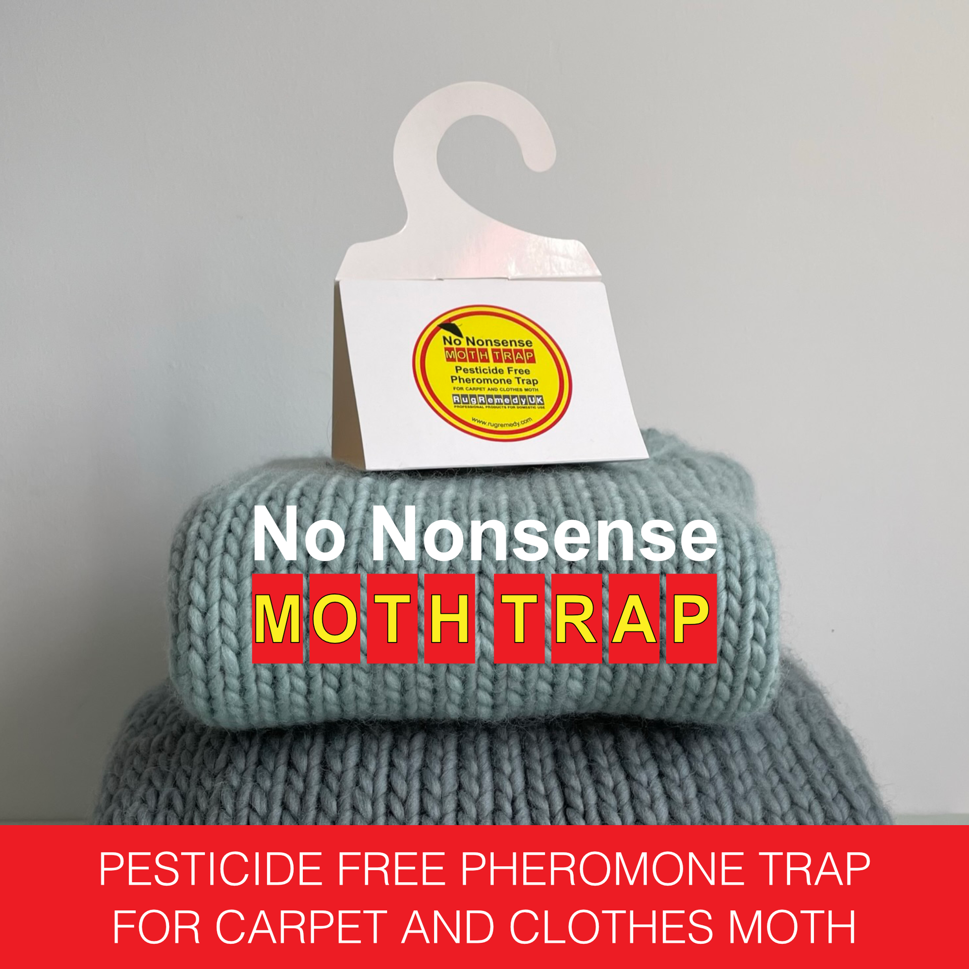 Pheromone Moth Trap - picture of woolly jumpers and the moth trap