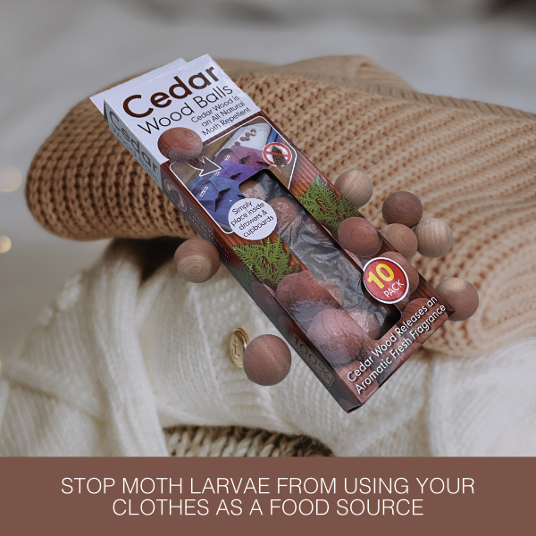 Cedar wood rings and balls to help keep moths away from clothes and fabrics