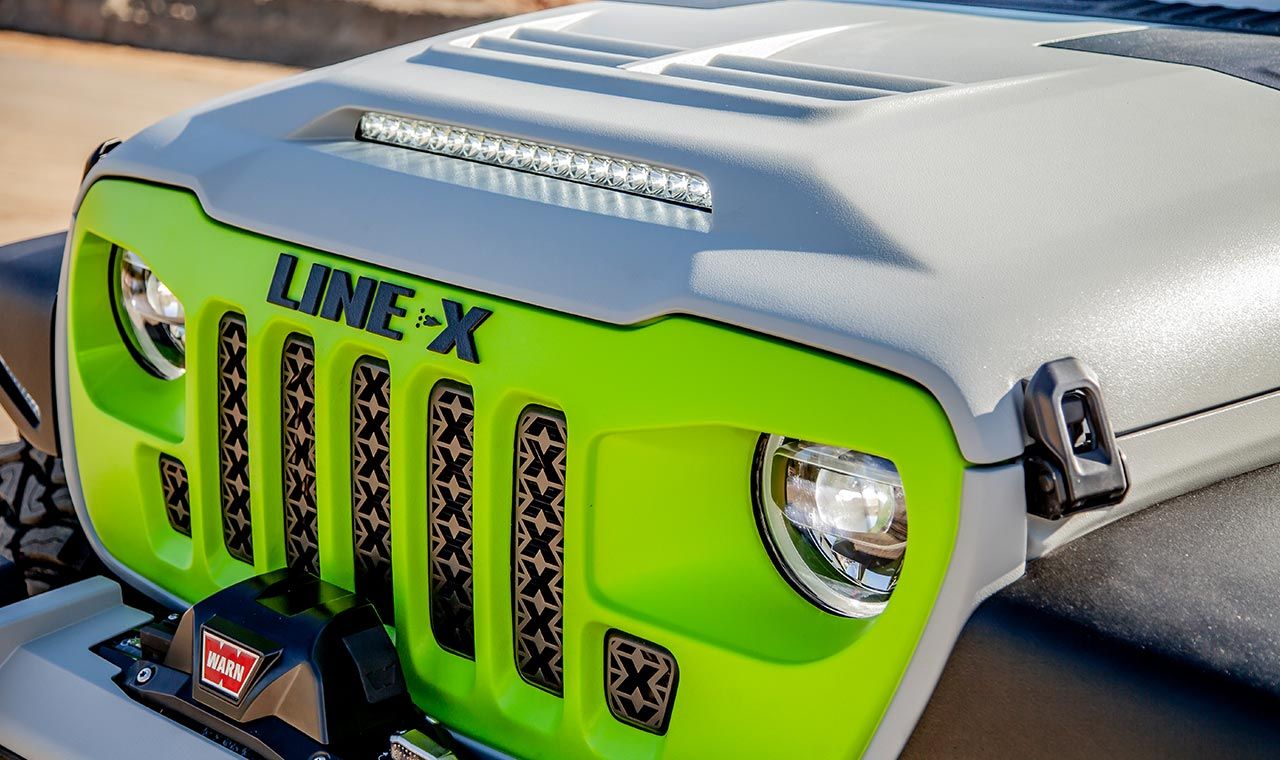 Green Bumper of the Car — Clovis, CA — Line-X of Clovis