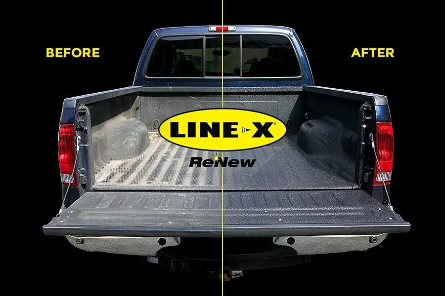 Before and After Cleaning the Bedliner — Clovis, CA — Line-X of Clovis