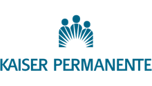 Kaiser Permanente logo: three silhouetted figures above a sunburst design, with the name below.