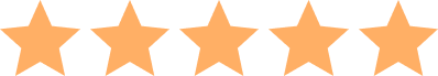 A row of orange stars on a white background.