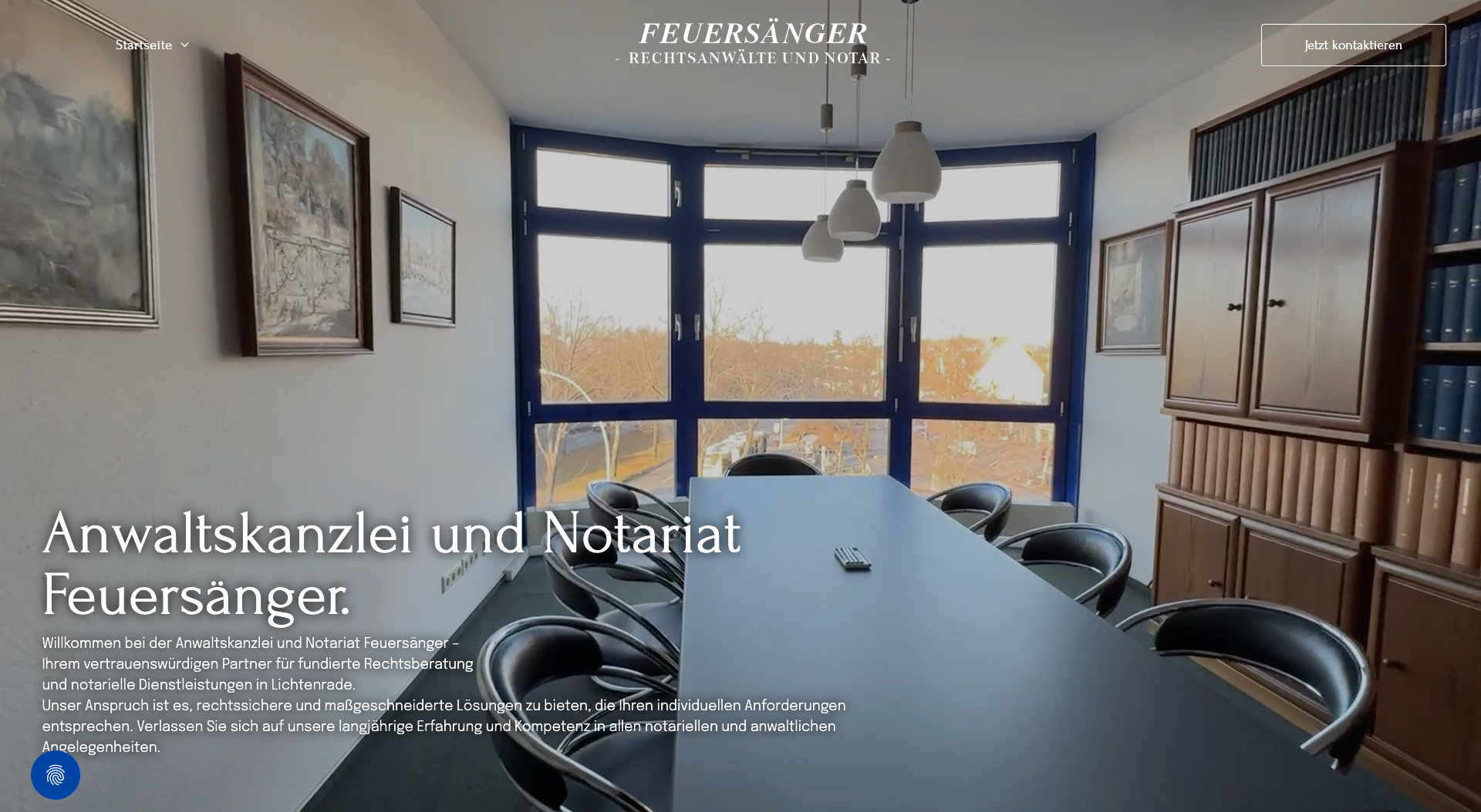 Die neue Website der Rechtsanwaltskanzlei & Notariat Feuersänger, erstellt von MarModify