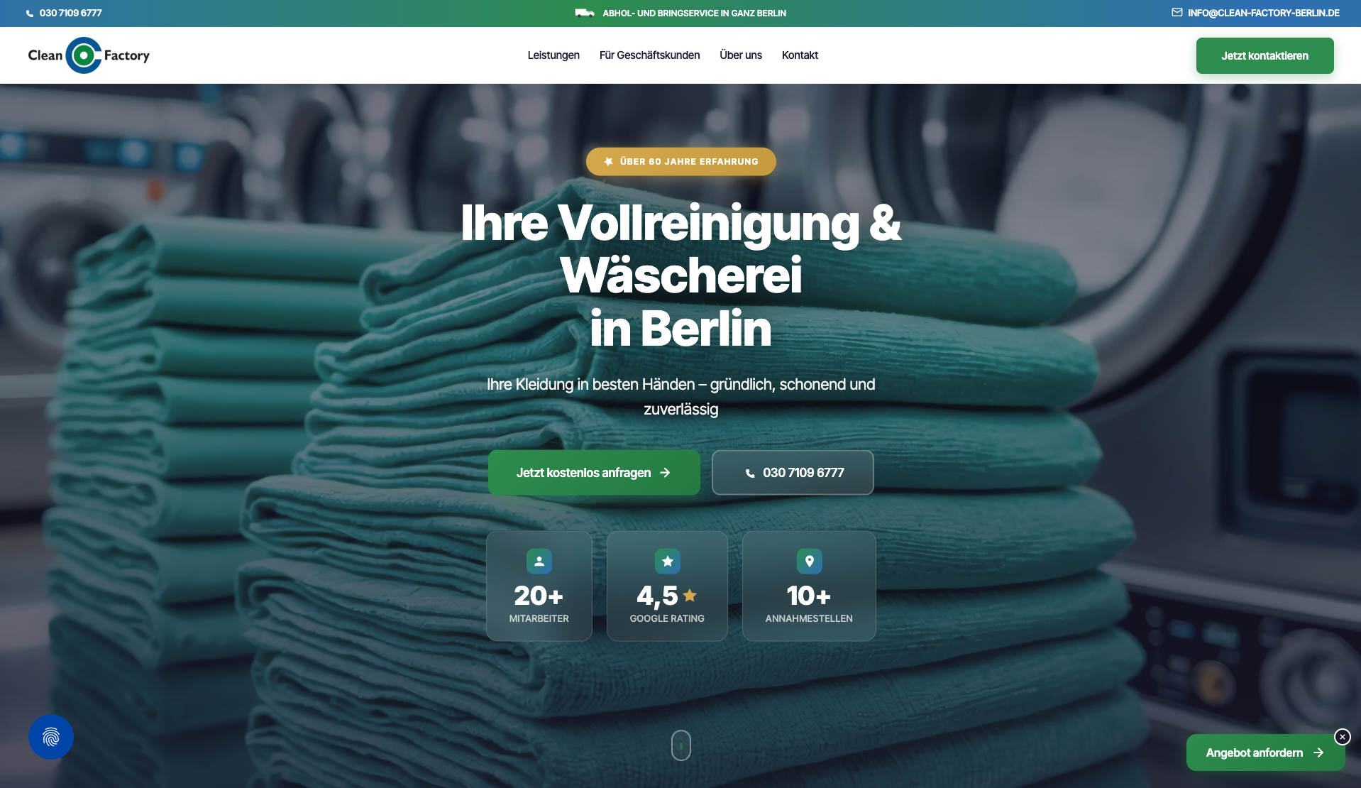 Clean Factory Website