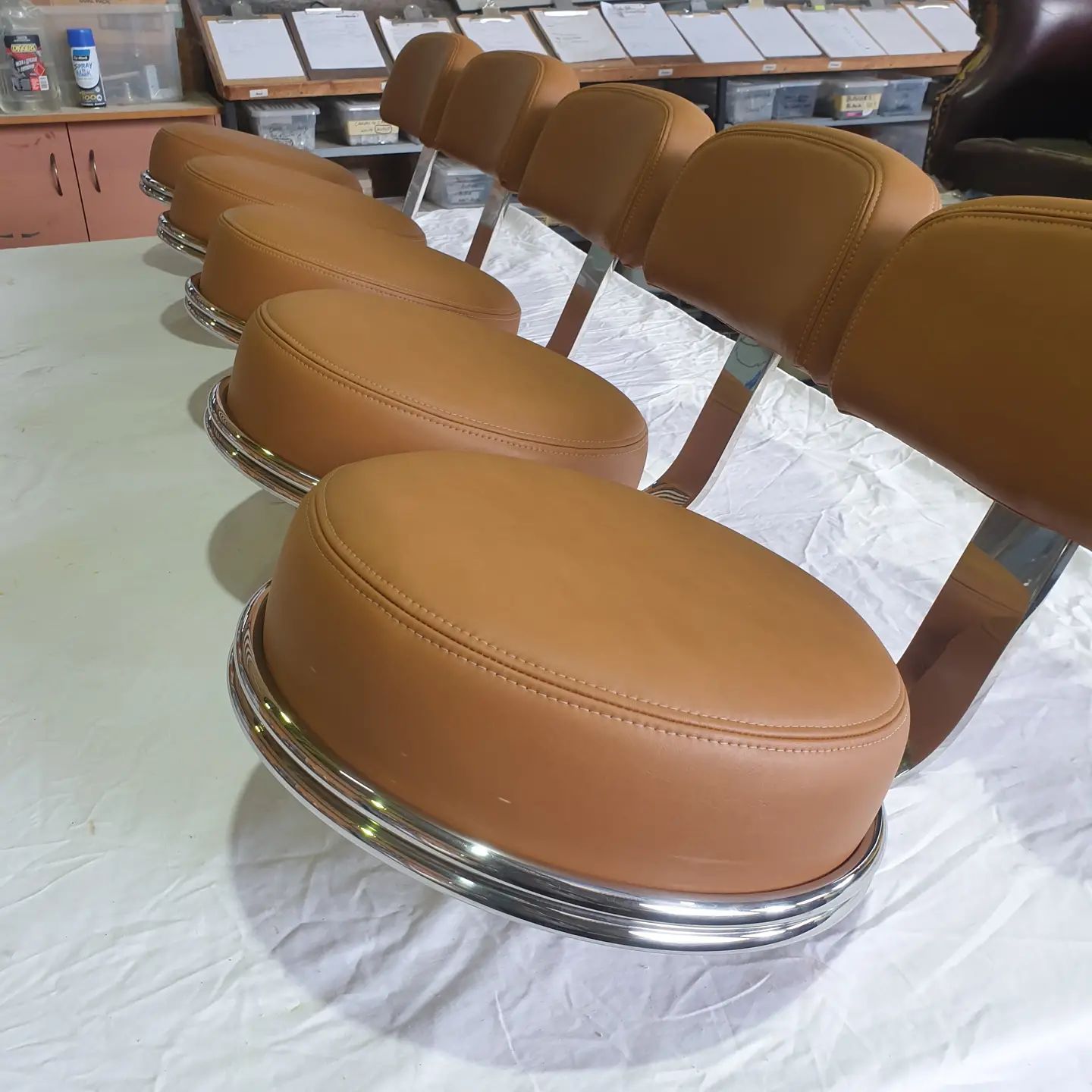 New Upholstery on the swivel chairs —New & Replacement Upholstery in Smithfield, QLD