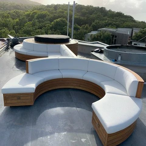 Circle Couch on Boat —New & Replacement Upholstery in Smithfield, QLD