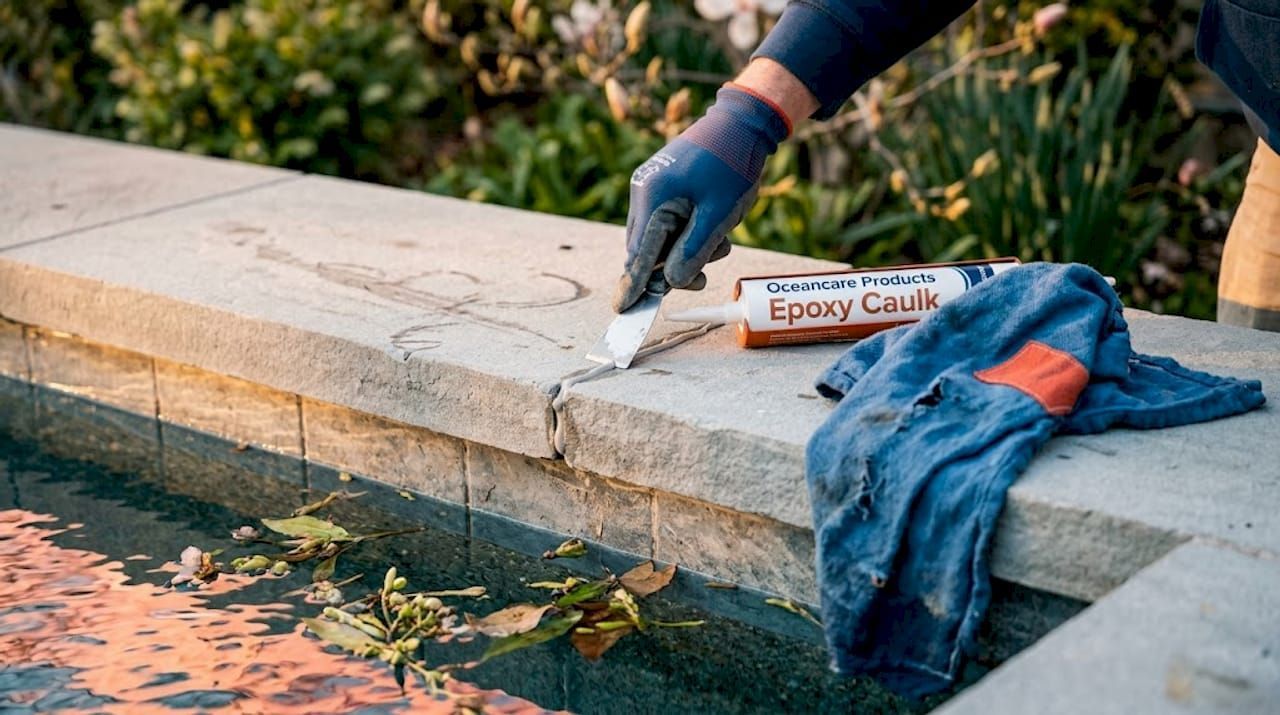 Cleaning natural stone pool deck