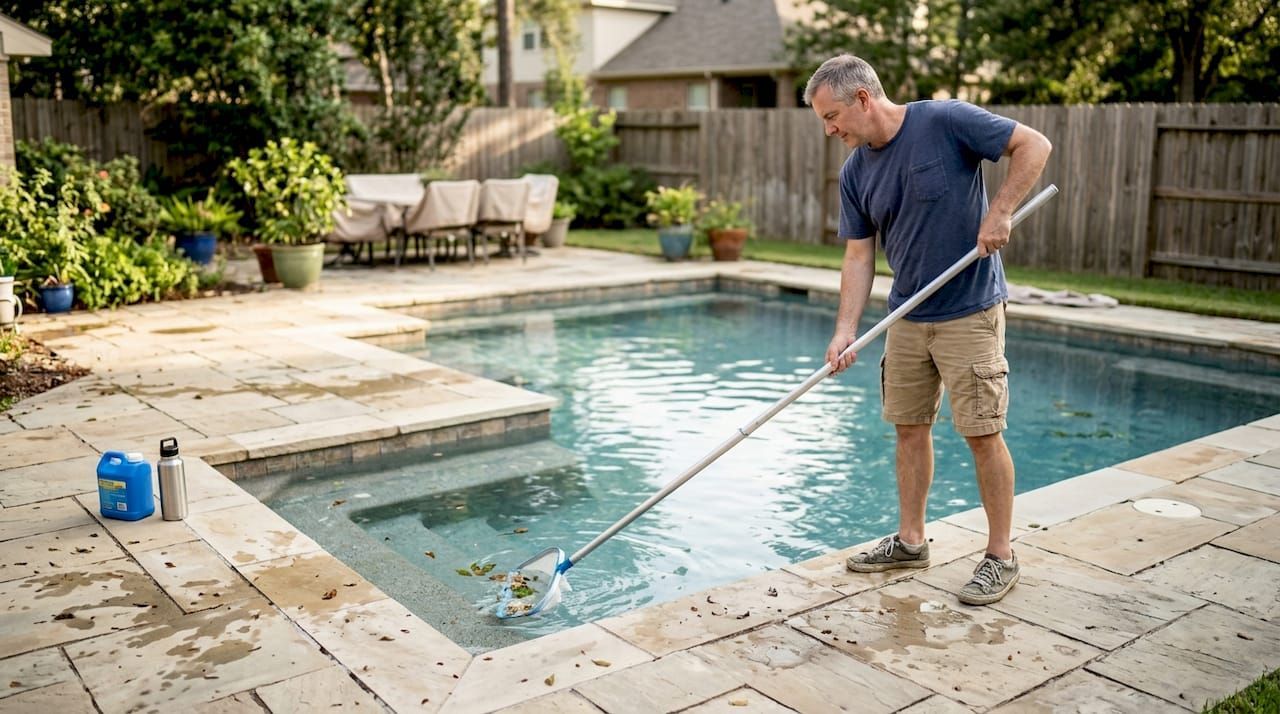 Eco-friendly pool cleaner bottle