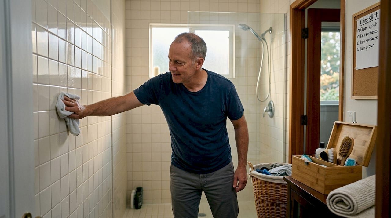 Natural stone and tile bathroom maintenance