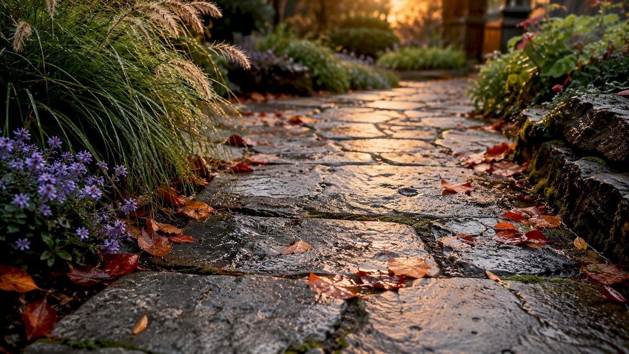 Natural stone patio maintenance