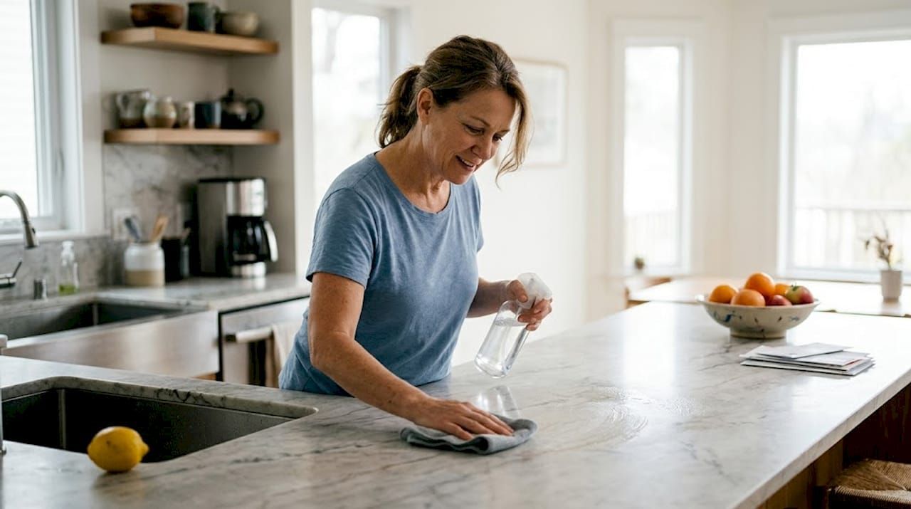 Non-acidic stone care