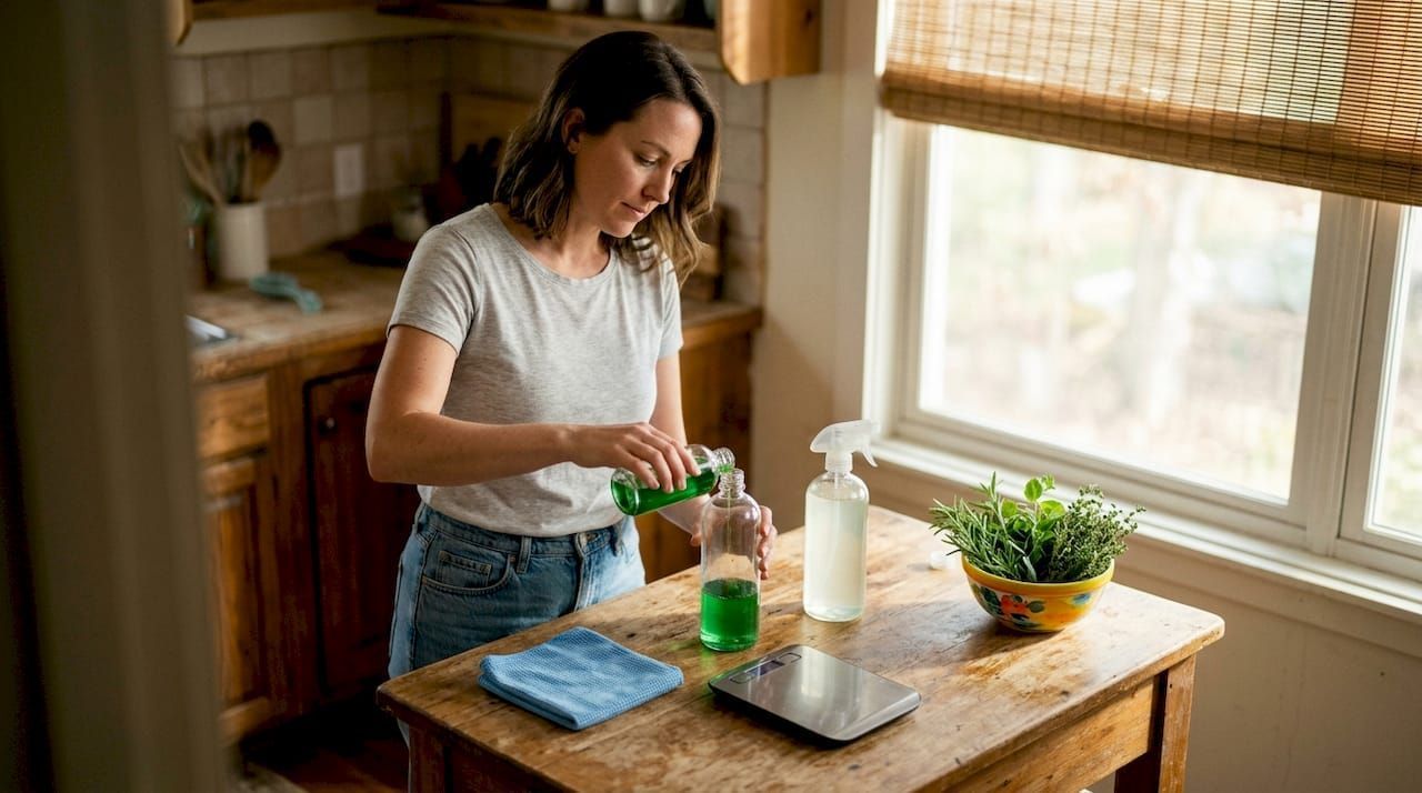 Refillable cleaning spray bottle