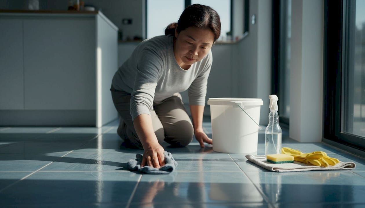 Removing grout haze from tile