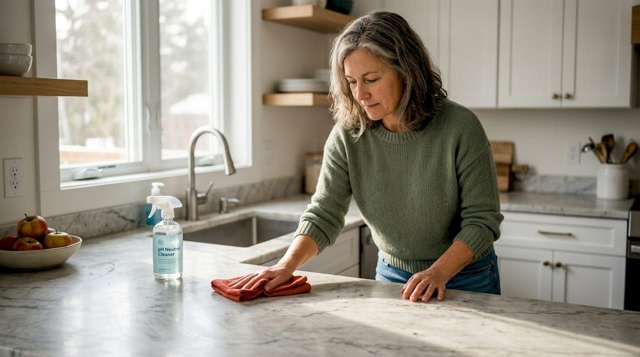 Restoring natural stone surface