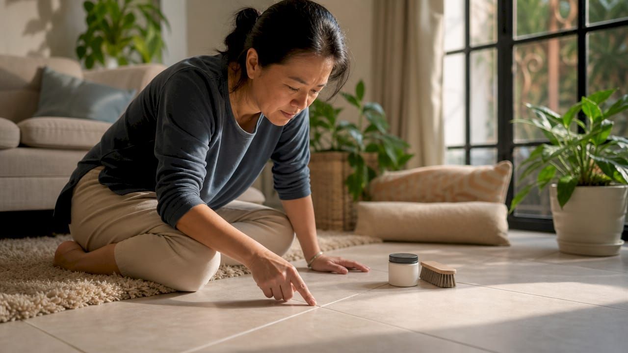 Sealed tile grout