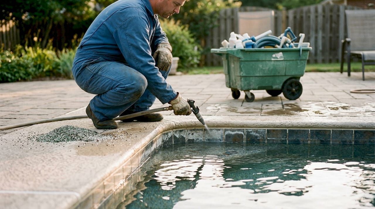cleaning pool tiles without chemicals