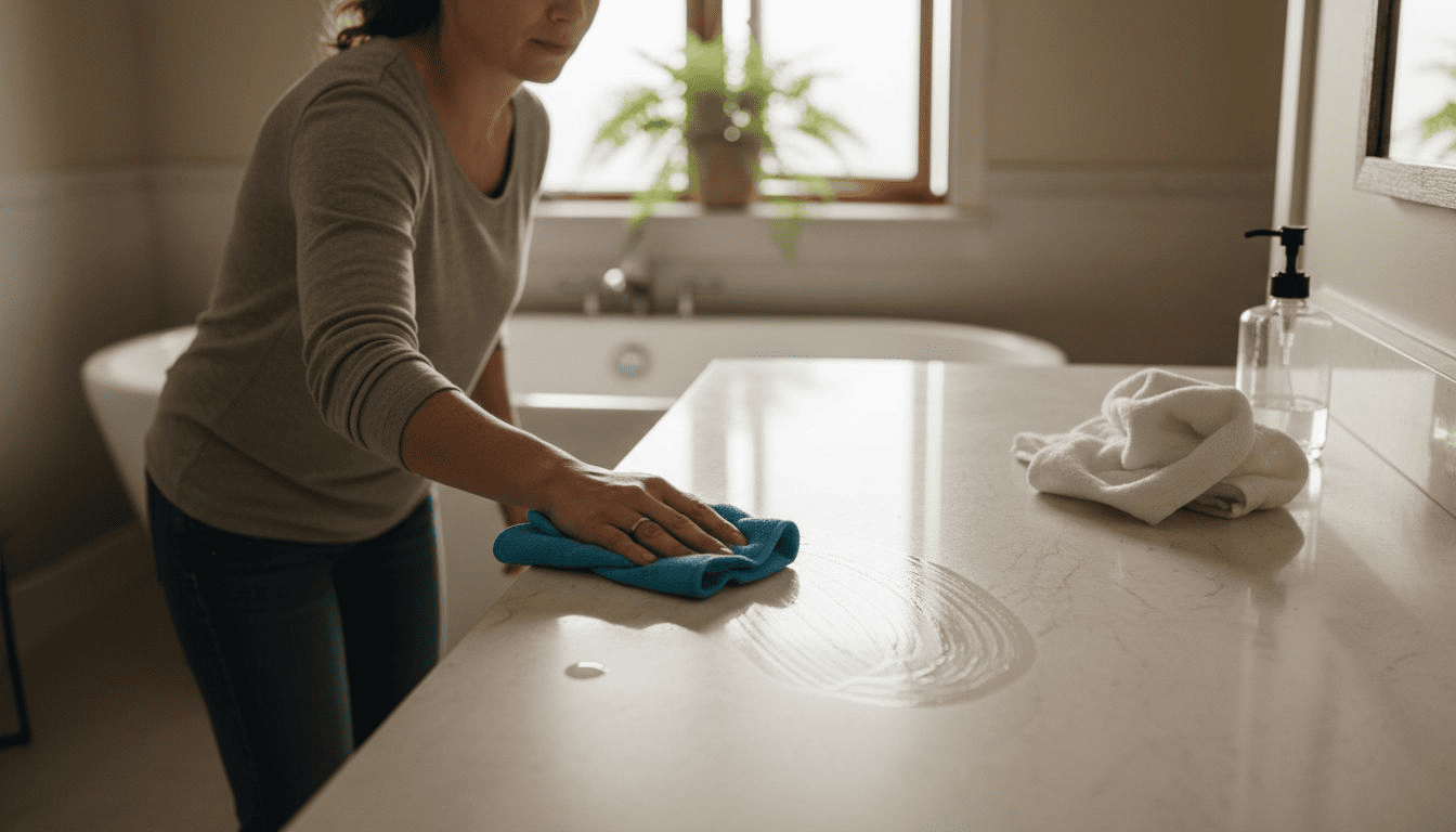 eco friendly bathroom cleaning natural stone