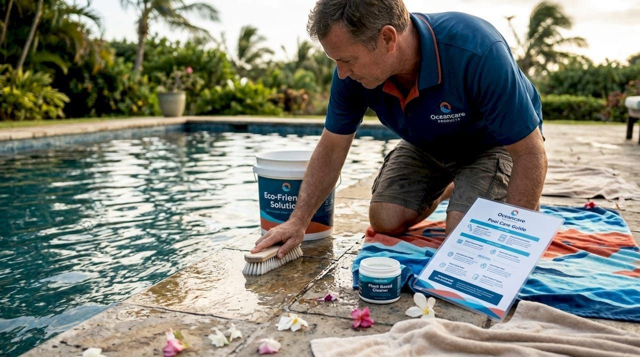 eco friendly pool tile cleaning