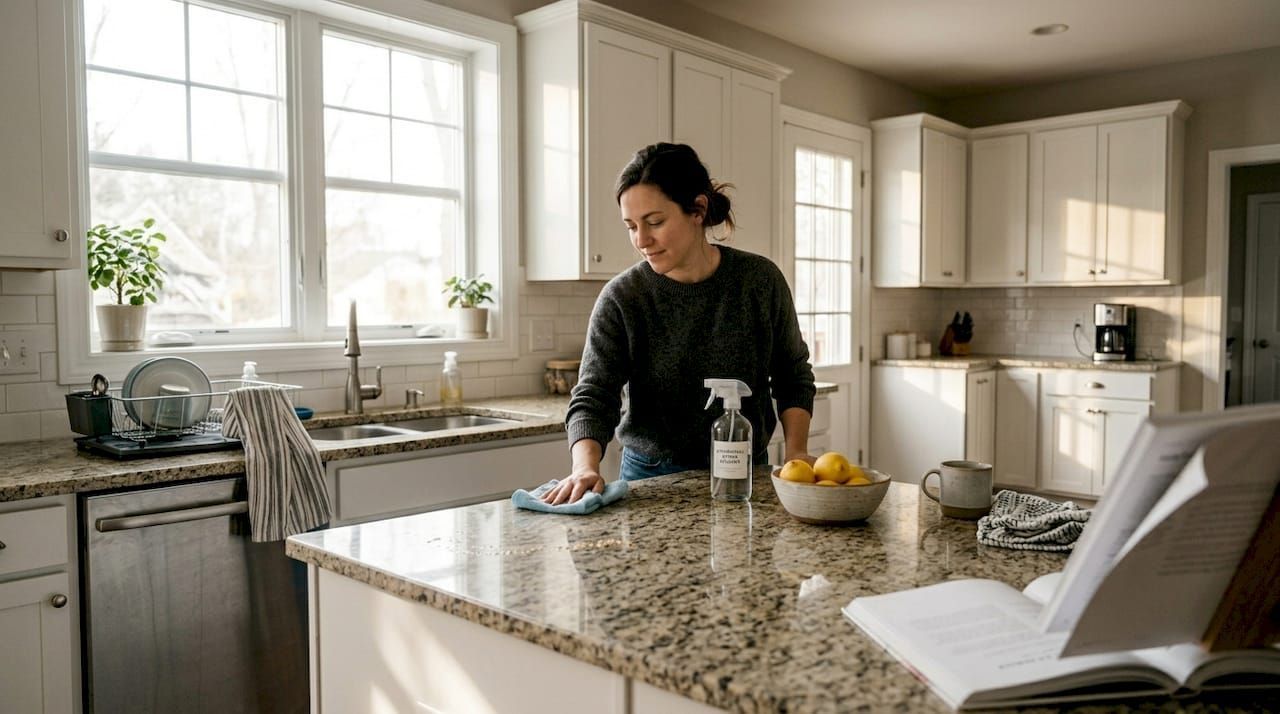 eco-friendly marble countertop cleaning