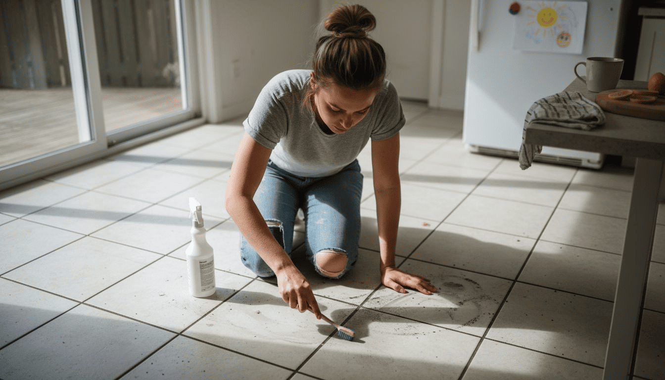 how to clean grout naturally